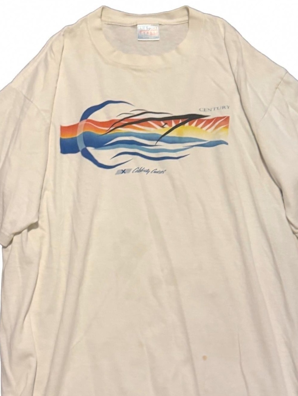 Vintage XL Single Stitch White California Cruisers Century Graphic T Shirt
